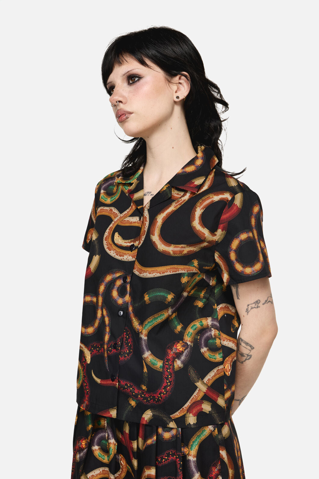 Dangerfield NZ - Reptilian Print Blouse - multi