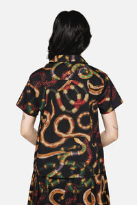 Dangerfield NZ - Reptilian Print Blouse - multi