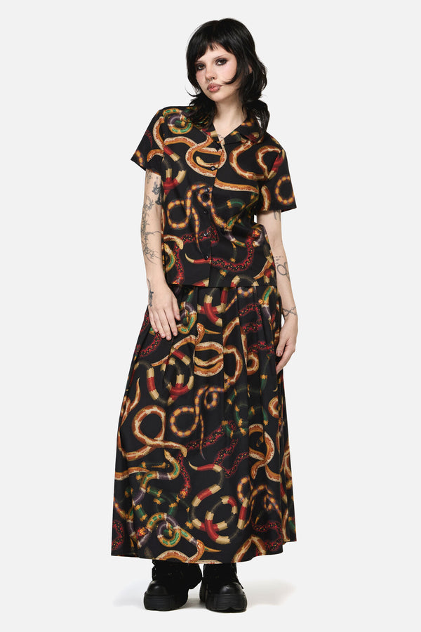 Dangerfield NZ - Reptilian Print Blouse - multi