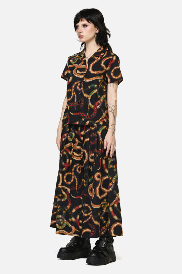 Dangerfield NZ - Reptilian Print Blouse - multi