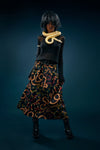 Dangerfield NZ - Reptilian Print Midi Skirt - multi