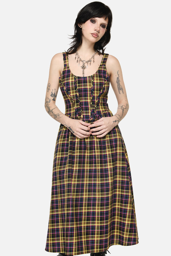 Dangerfield NZ - Forest Dweller Tartan Dress - multi