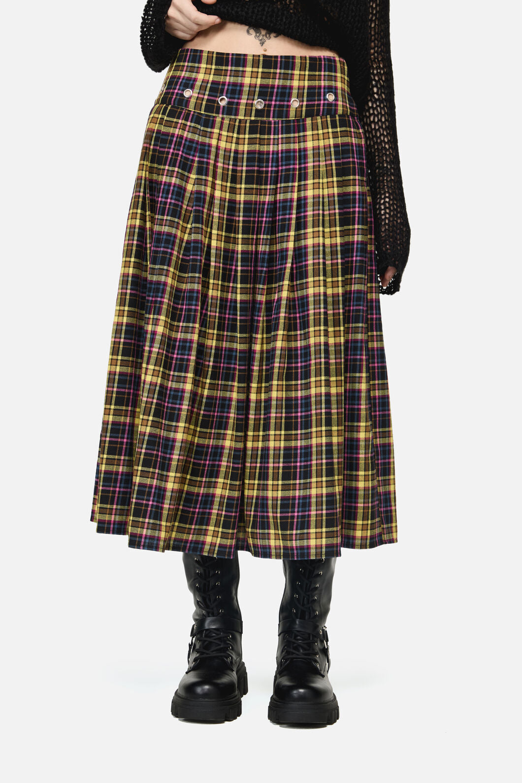 Dangerfield NZ - Forest Dweller Tartan Skirt - multi