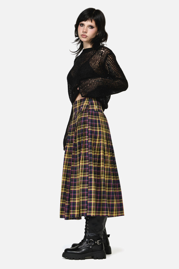 Dangerfield NZ - Forest Dweller Tartan Skirt - multi