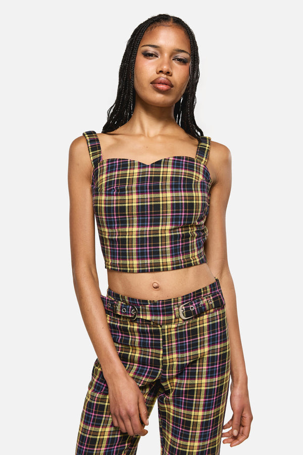 Dangerfield NZ - Forest Dweller Tartan Corset - multi