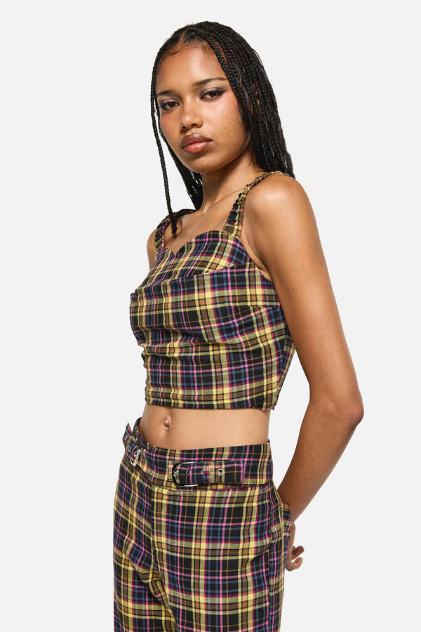 Dangerfield NZ - Forest Dweller Tartan Corset - multi