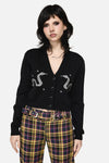 Dangerfield NZ - Slithering Goth Cardigan - black