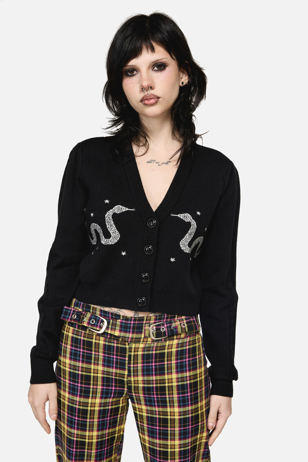 Dangerfield NZ - Slithering Goth Cardigan - black