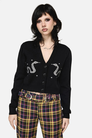 Dangerfield NZ - Slithering Goth Cardigan - black