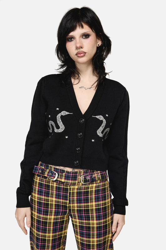 Dangerfield NZ - Slithering Goth Cardigan - black