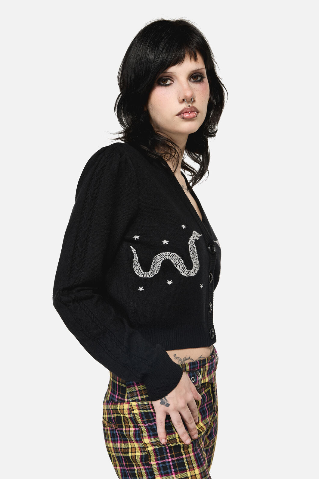 Dangerfield NZ - Slithering Goth Cardigan - black