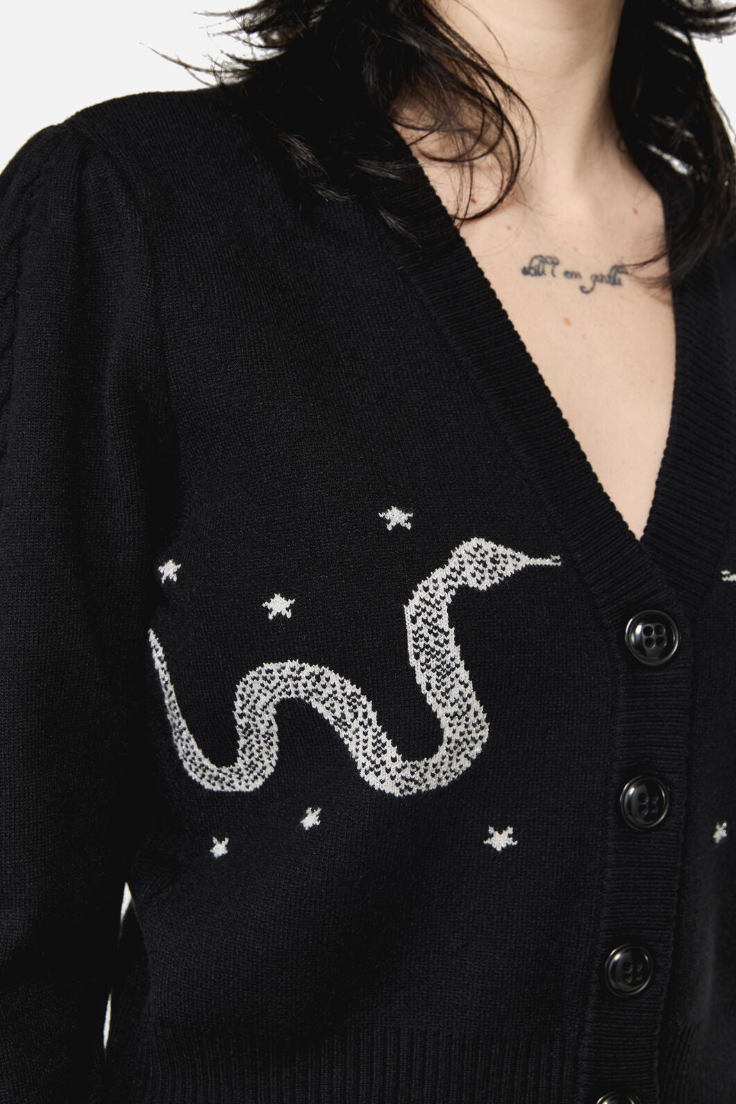 Dangerfield NZ - Slithering Goth Cardigan - black