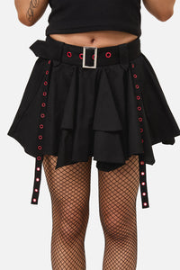 Dangerfield NZ - Heathen Goth Eyelet Skort - black