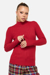 Dangerfield NZ - Crowned Knit Top - red