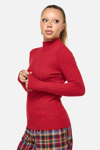 Dangerfield NZ - Crowned Knit Top - red