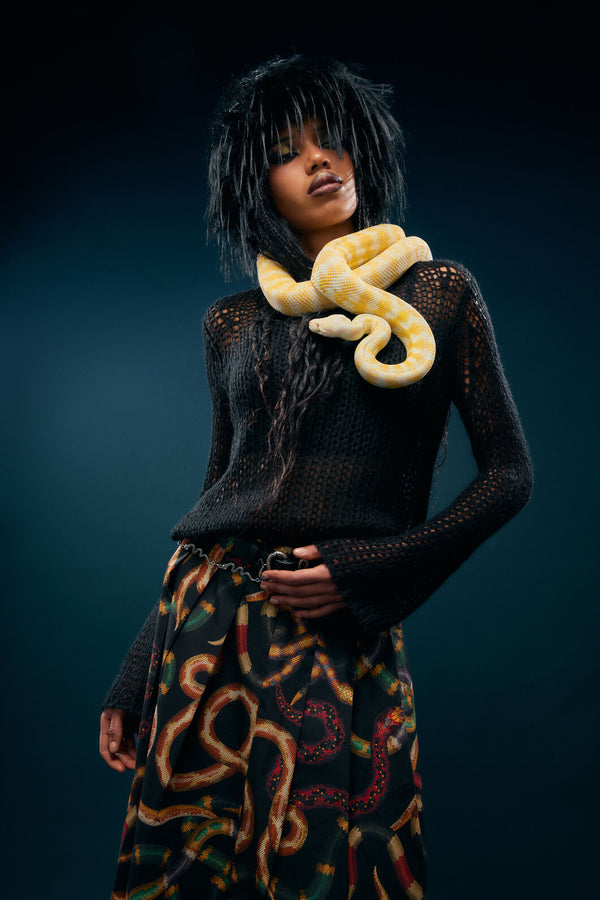 Dangerfield NZ - Serpent Goth Knit - black