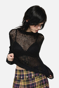 Dangerfield NZ - Serpent Goth Knit - black