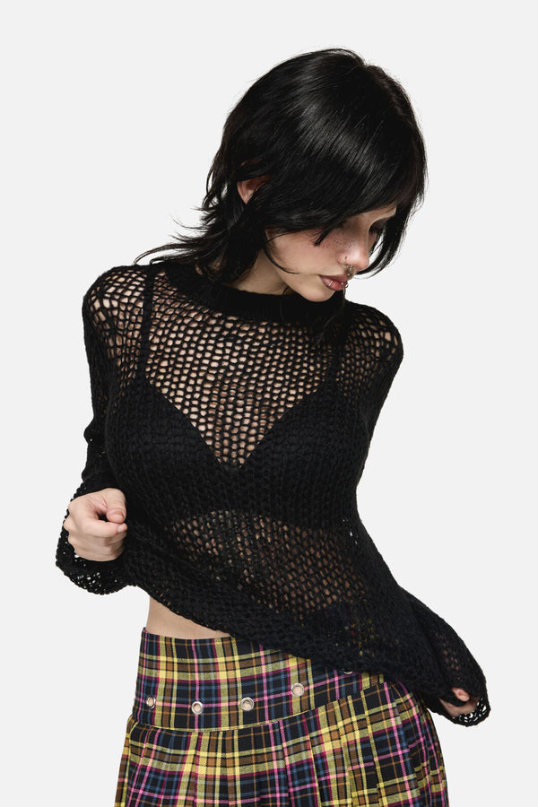 Dangerfield NZ - Serpent Goth Knit - black