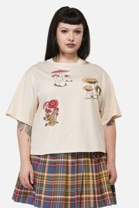 Dangerfield NZ - Curve Mushie Print Tee - cream