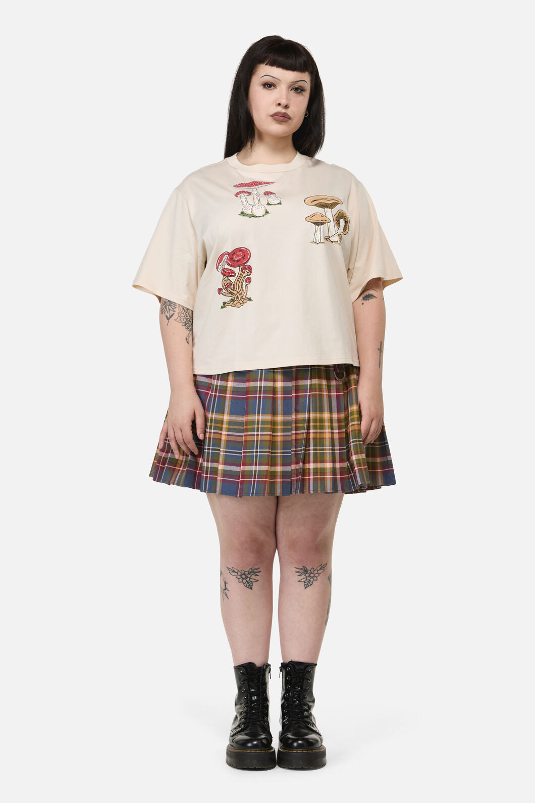 Dangerfield NZ - Curve Mushie Print Tee - cream