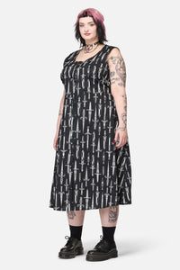 Dangerfield NZ - Curve Dagger Goth Maxi Dress - black