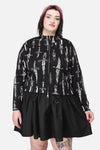 Dangerfield NZ - Curve Dagger Goth Zip Cardigan - black