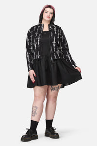 Dangerfield NZ - Curve Dagger Goth Zip Cardigan - black