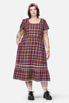 Dangerfield NZ - Curve Crowned Tartan Dress - red