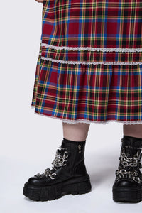 Dangerfield NZ - Curve Crowned Tartan Dress - red