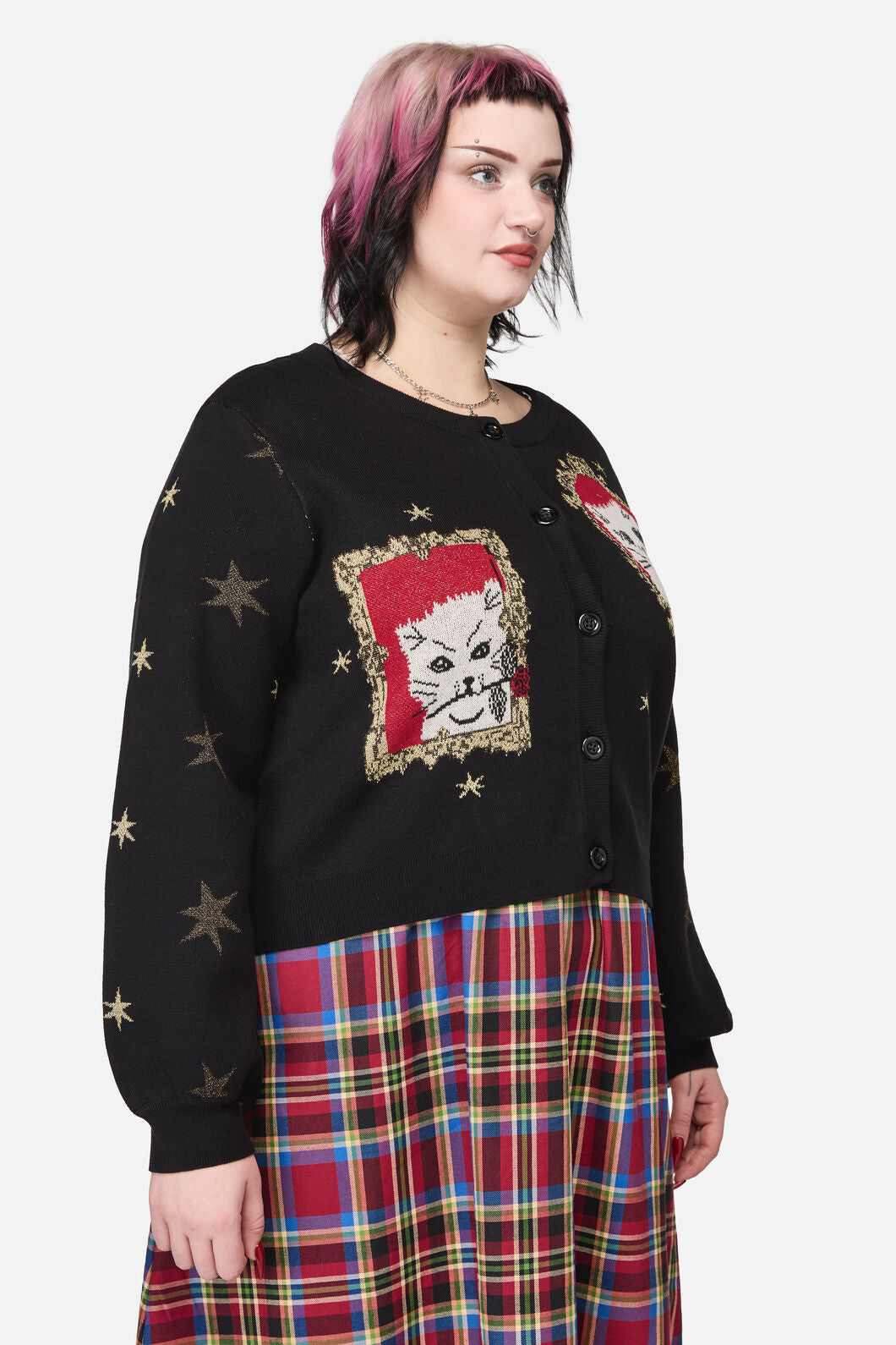 Dangerfield NZ - Curve OfficialPortraitCardigan - black