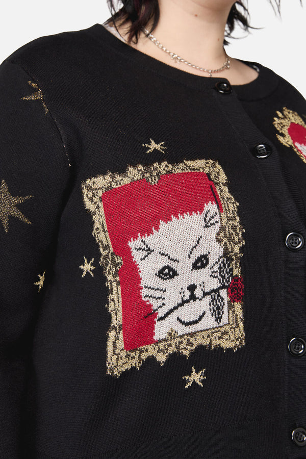 Dangerfield NZ - Curve OfficialPortraitCardigan - black