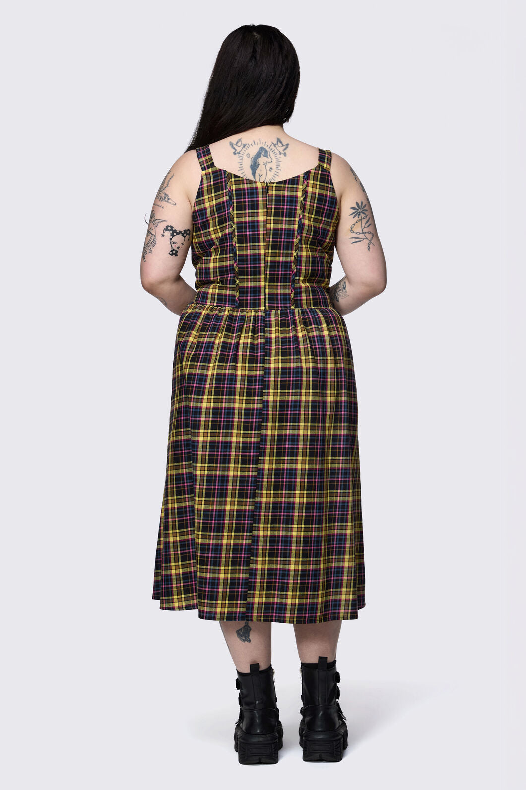 Dangerfield NZ - Curve Forest Dweller Tartan Dress - multi