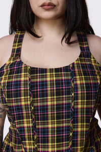 Dangerfield NZ - Curve Forest Dweller Tartan Dress - multi