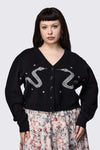 Dangerfield NZ - Curve Slithering Goth Cardigan - black