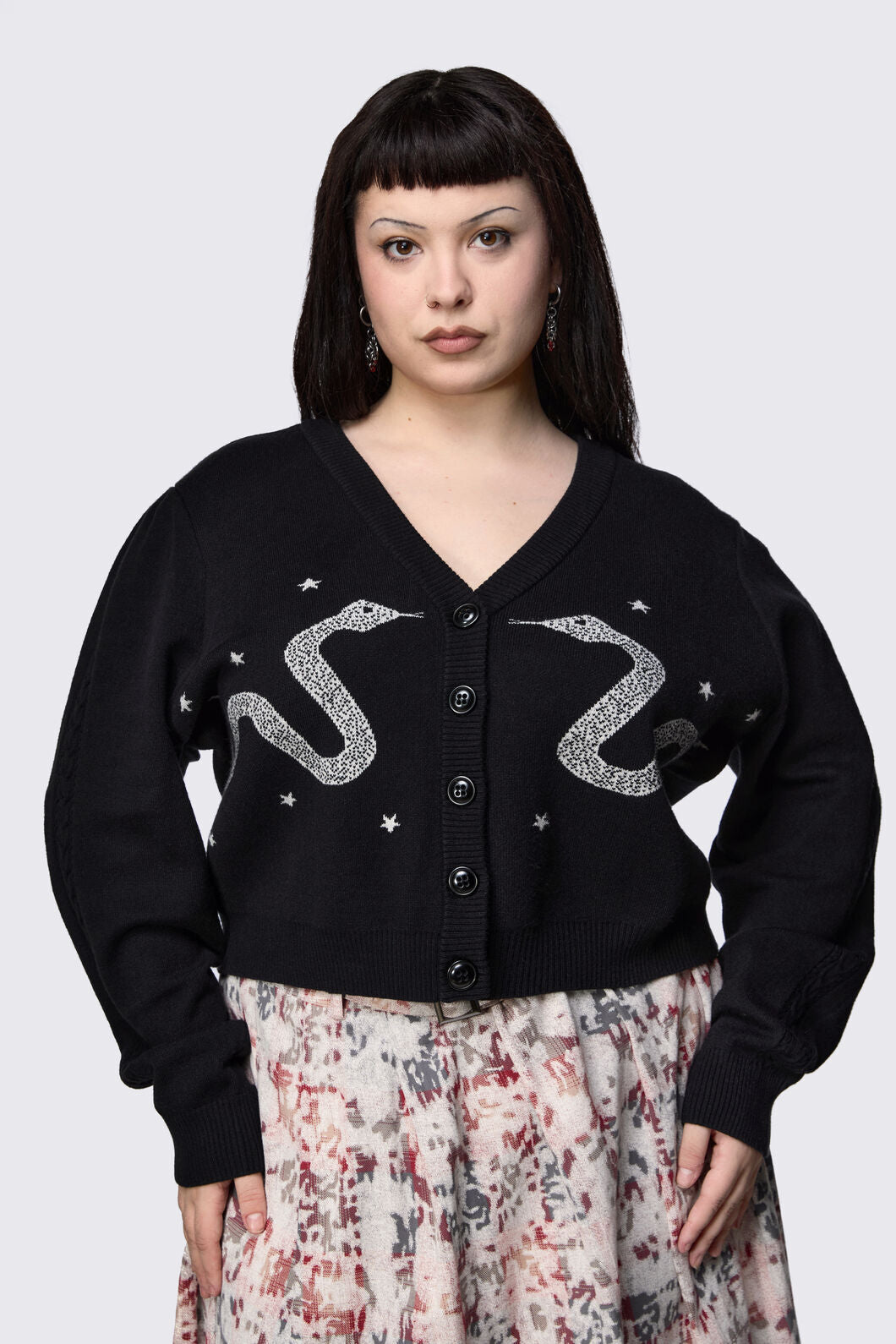 Dangerfield NZ - Curve Slithering Goth Cardigan - black