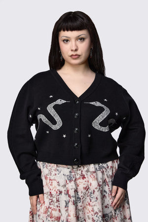 Dangerfield NZ - Curve Slithering Goth Cardigan - black