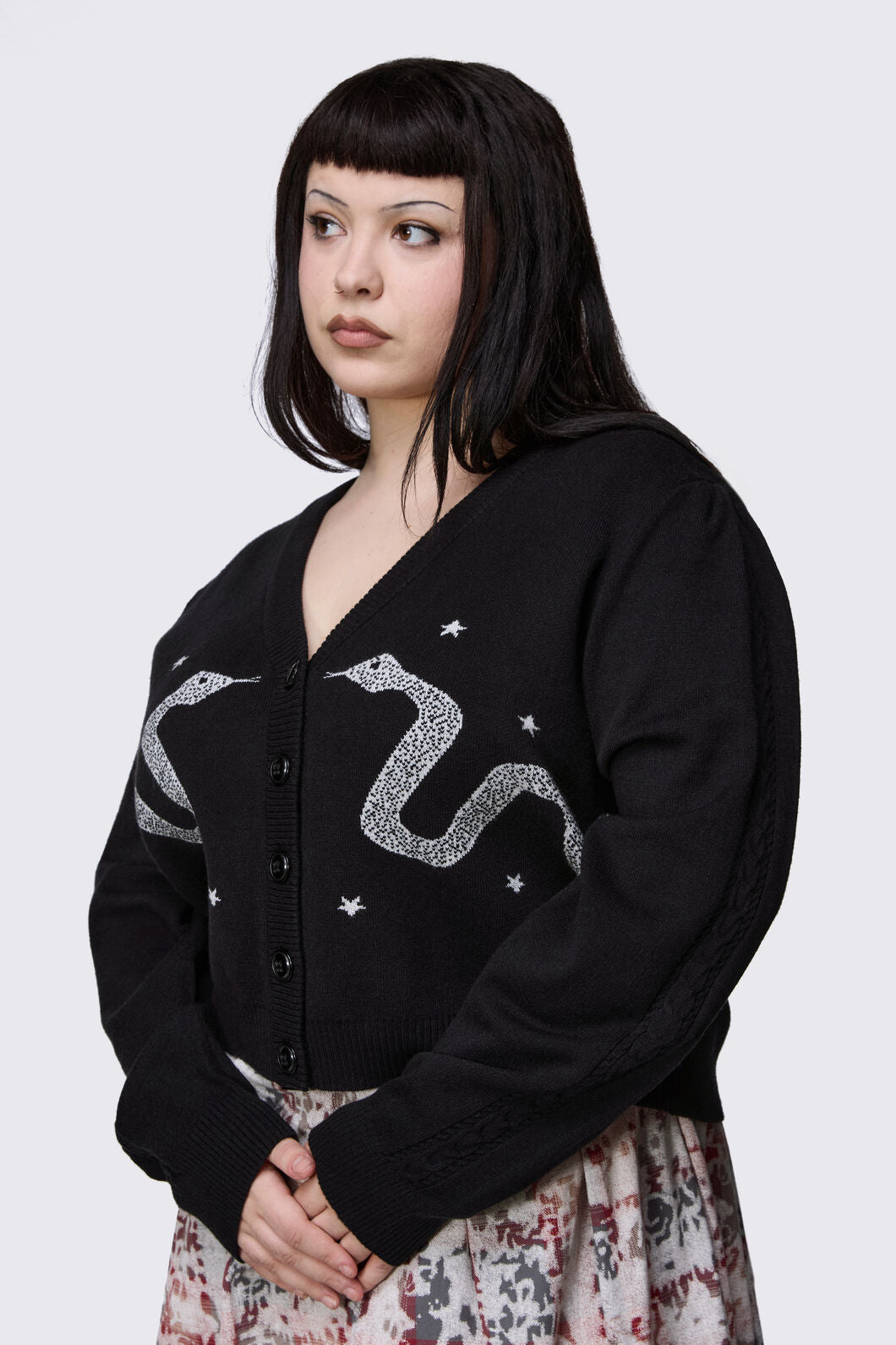 Dangerfield NZ - Curve Slithering Goth Cardigan - black