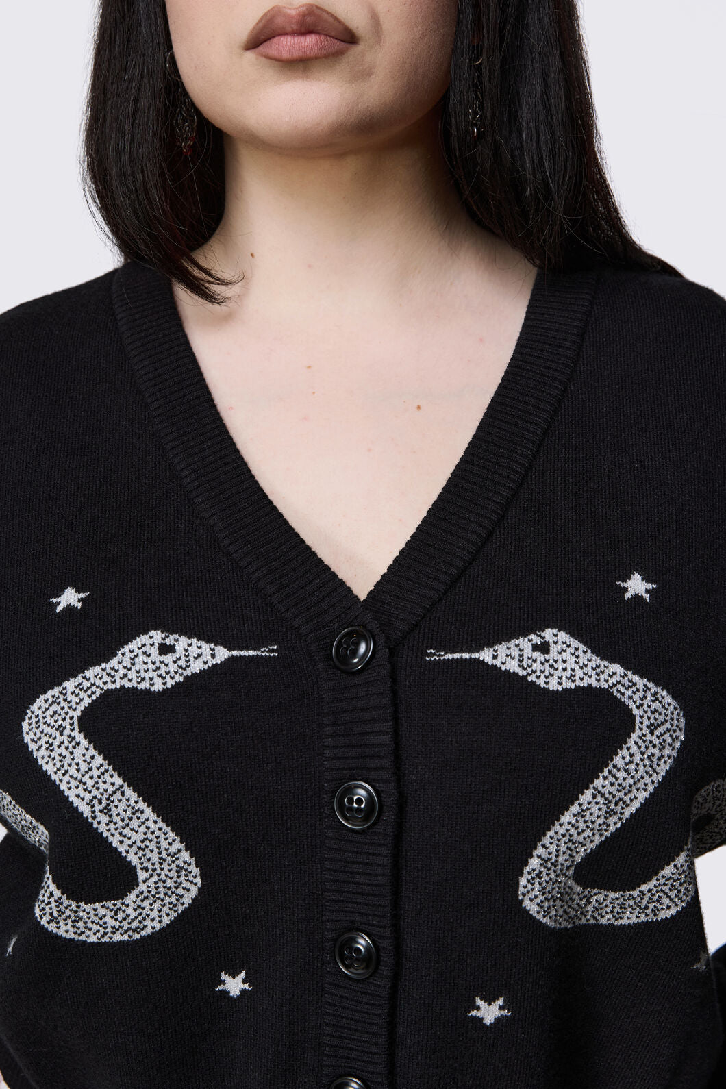 Dangerfield NZ - Curve Slithering Goth Cardigan - black