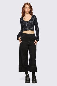 Dangerfield NZ - Archangel Graphic Goth Cardigan - black-white