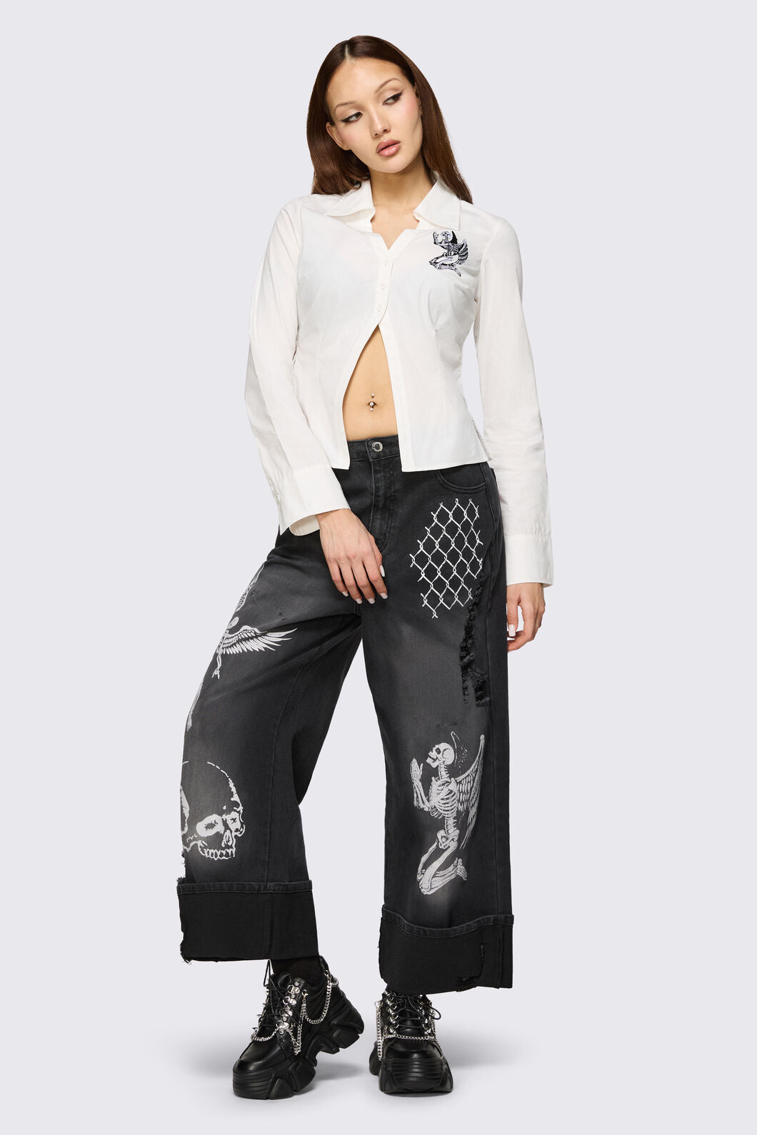 Dangerfield NZ - Archangel Basic Low Cut Blouse - white