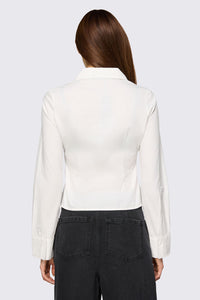 Dangerfield NZ - Archangel Basic Low Cut Blouse - white