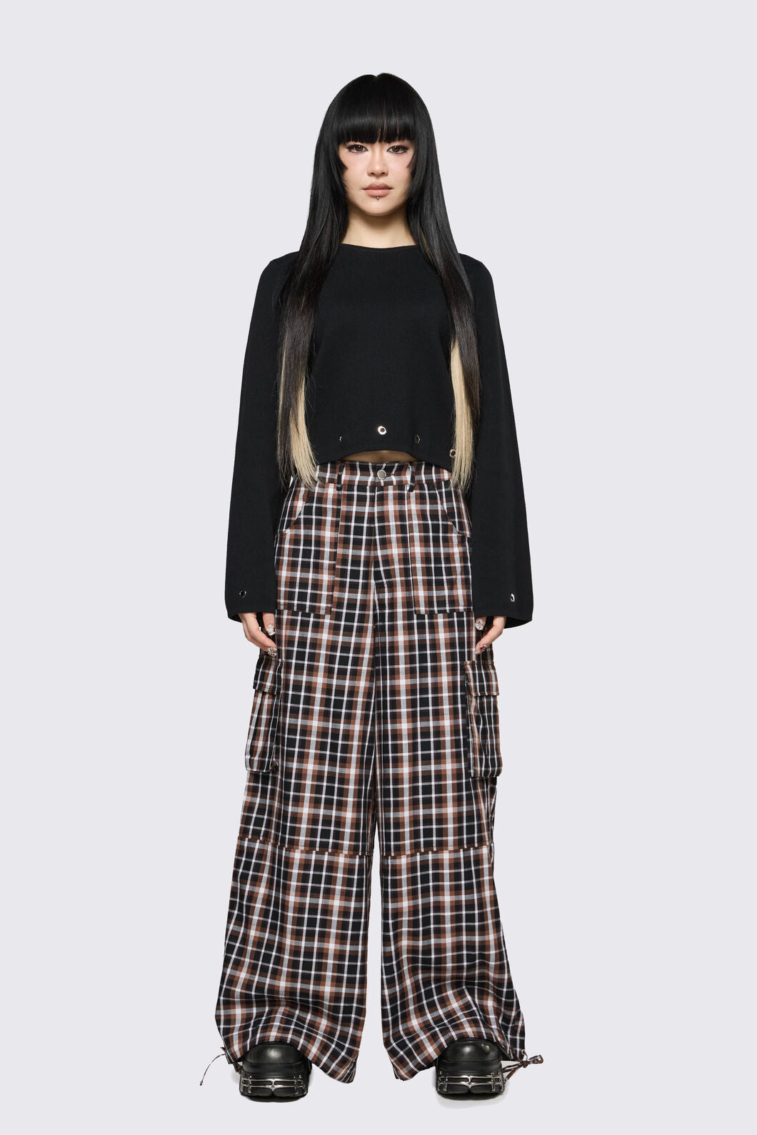 Dangerfield NZ - Archangel Tartan Cargo Pant - brown