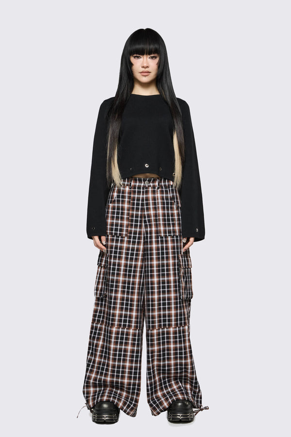 Dangerfield NZ - Archangel Tartan Cargo Pant - brown