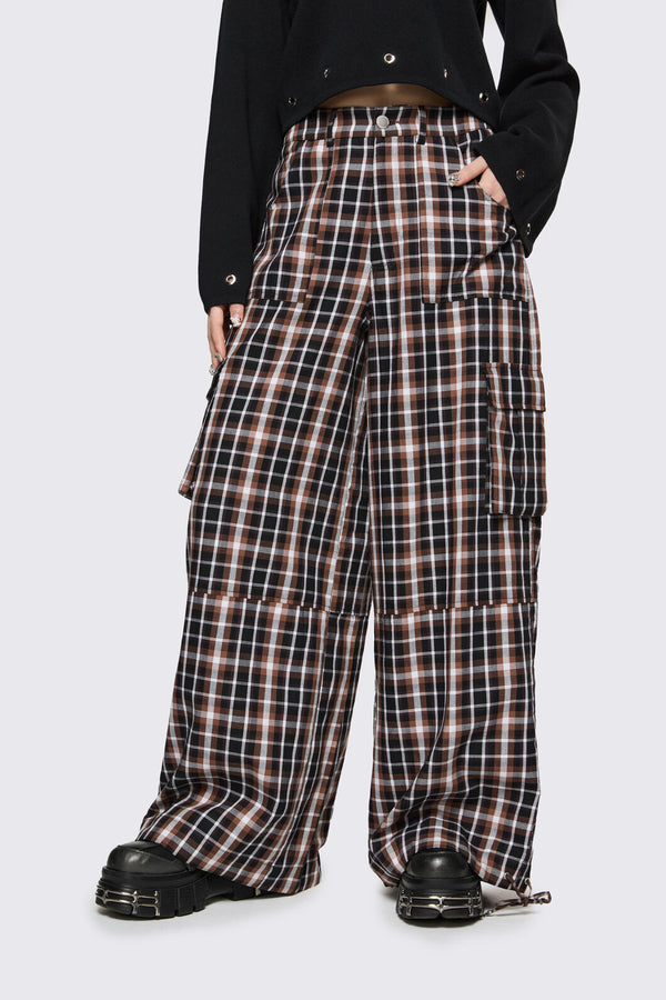 Dangerfield NZ - Archangel Tartan Cargo Pant - brown