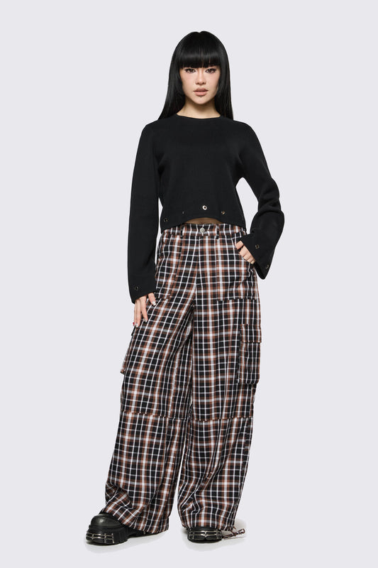 Dangerfield NZ - Archangel Tartan Cargo Pant - brown
