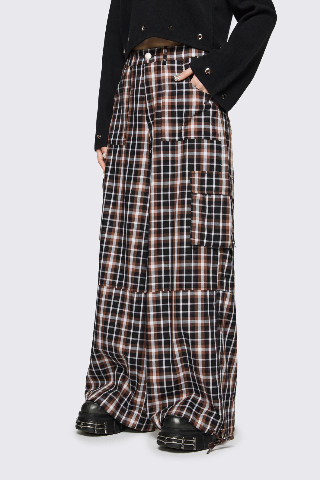 Dangerfield NZ - Archangel Tartan Cargo Pant - brown