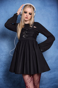 Dangerfield NZ - Cindy Buckle Mini Dress - black