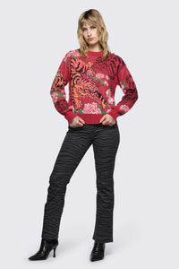 Dangerfield NZ - Big Cat Knit - red