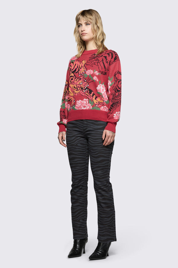 Dangerfield NZ - Big Cat Knit - red