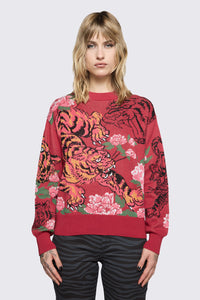 Dangerfield NZ - Big Cat Knit - red
